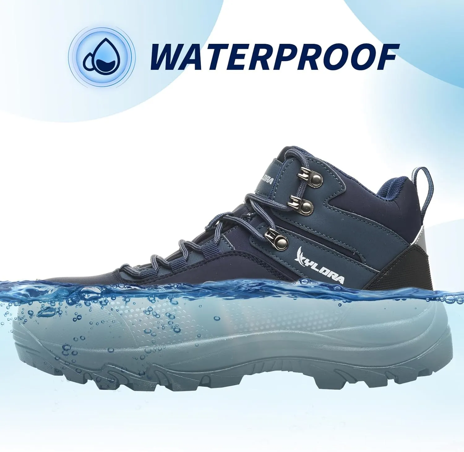 Waterproof Steel Toe Boots for Men Wide Width Non Slip Work Boots Lightweight Slip Resistant Safety Shoes Indestructible Construction Composite Toe Sneakers
