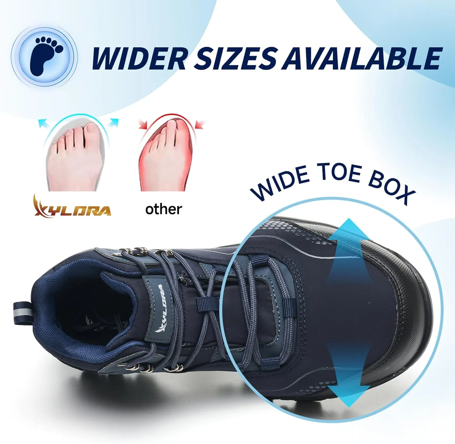 Waterproof Steel Toe Boots for Men Wide Width Non Slip Work Boots Lightweight Slip Resistant Safety Shoes Indestructible Construction Composite Toe Sneakers
