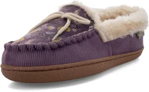 Western Chief Women's Elaine Slippers – Cozy Faux Fur Lining, Stylish Stitched Lace Detail for Indoor, Moccasin Slip-On Loafers Womens Shoes