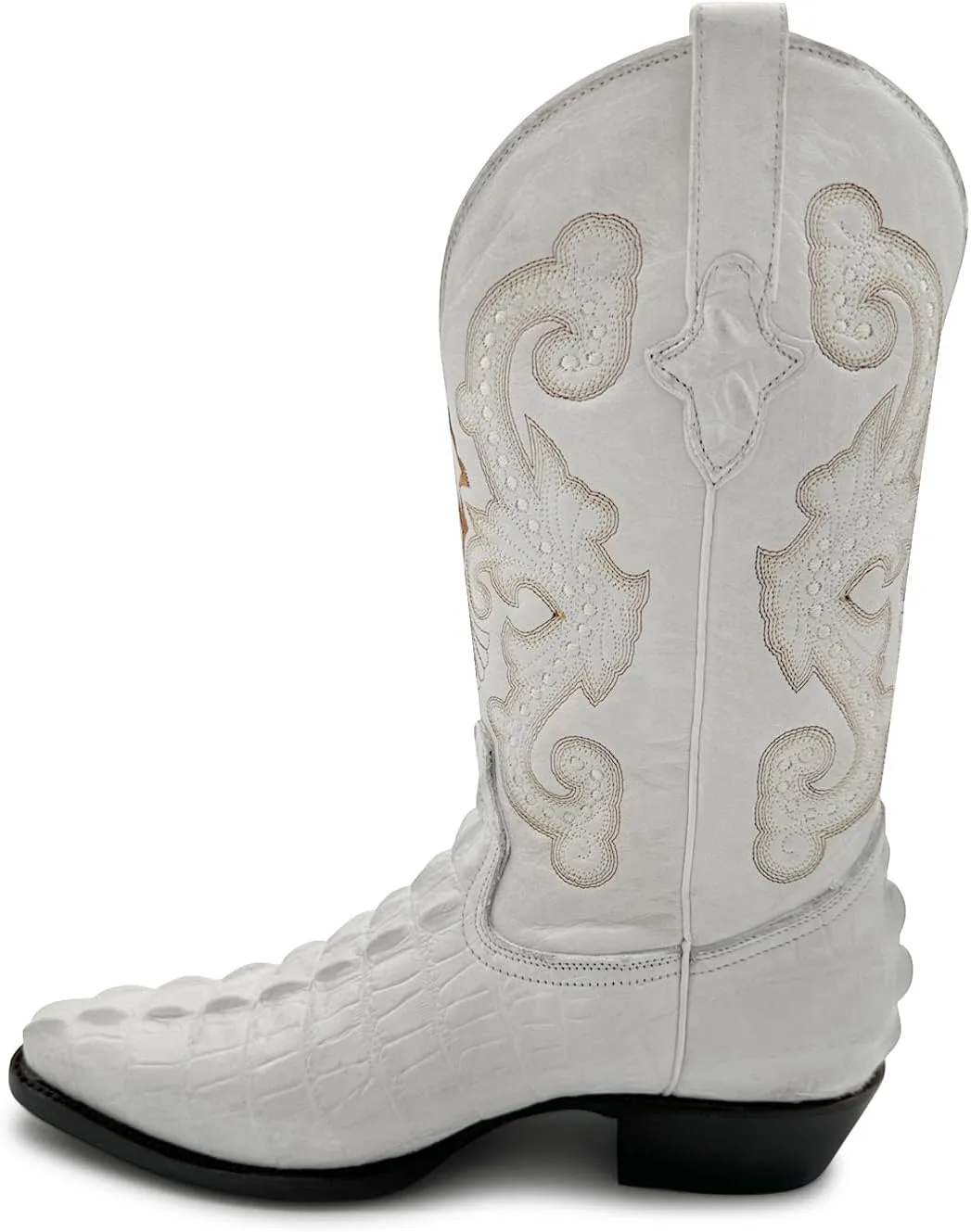 Western Shops Mens Crocodile Print Alligator Design Western Cowboy Boot