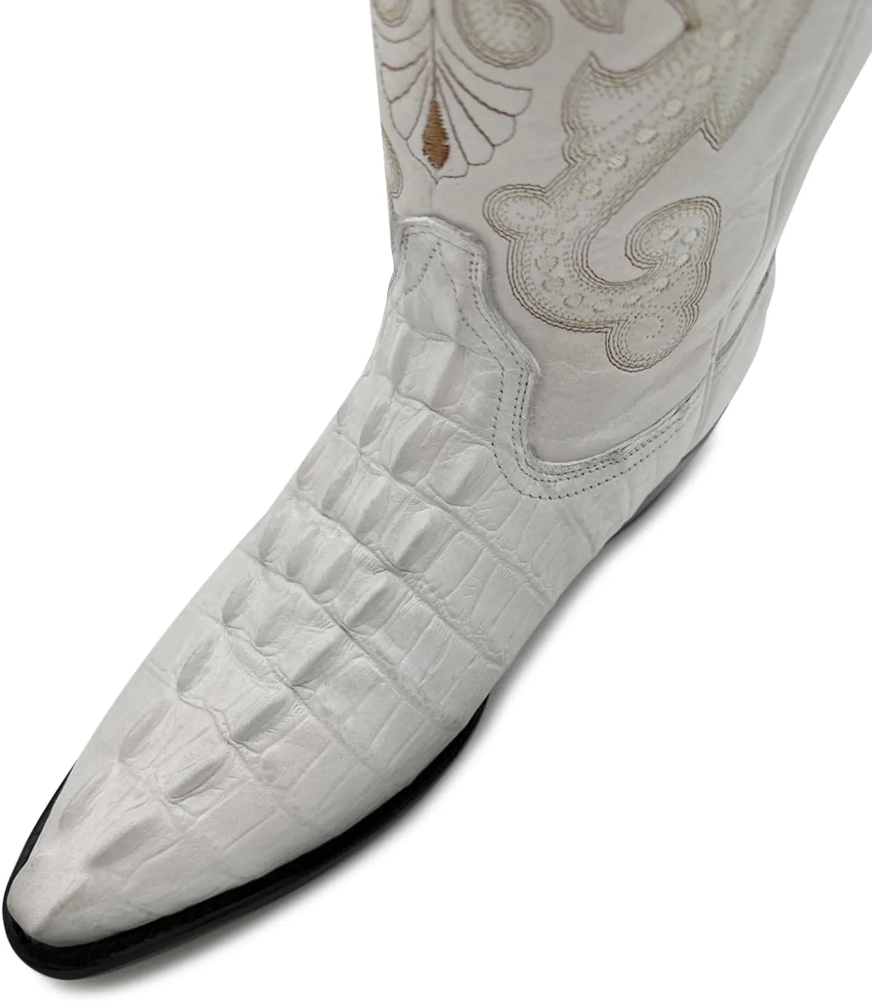 Western Shops Mens Crocodile Print Alligator Design Western Cowboy Boot