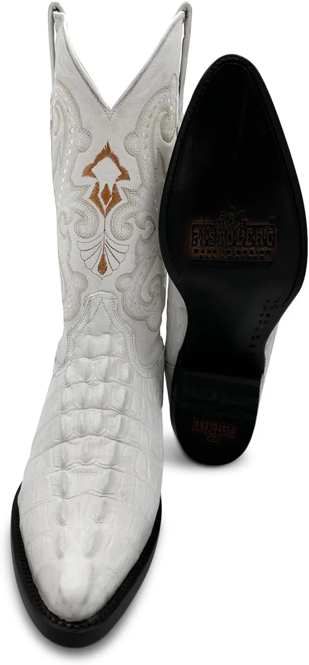 Western Shops Mens Crocodile Print Alligator Design Western Cowboy Boot