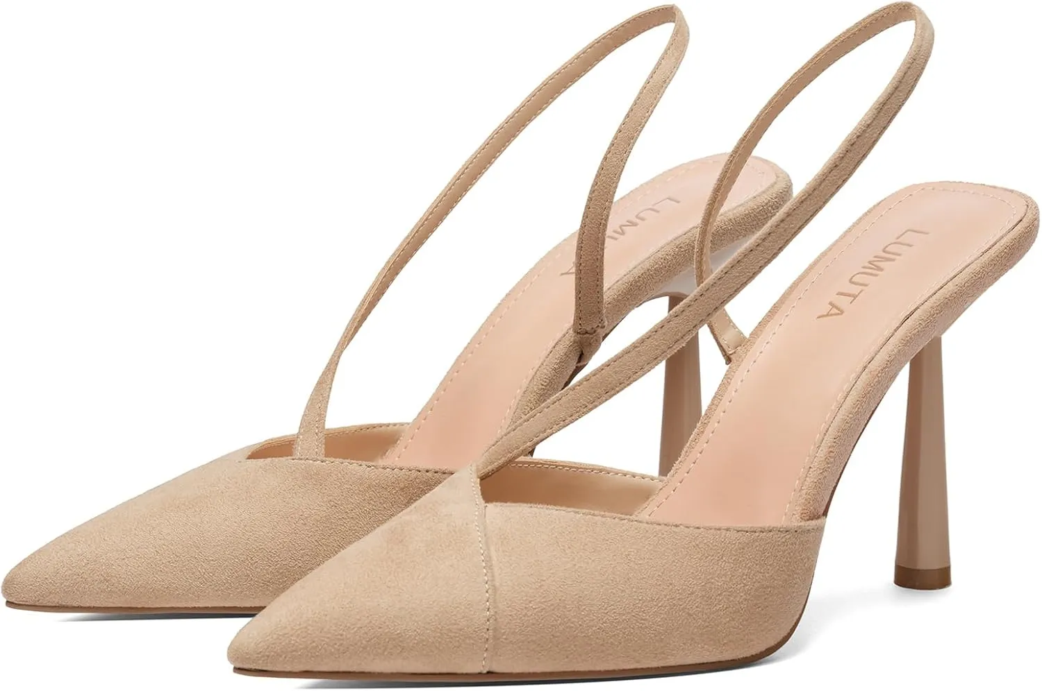 Women Stiletto Closed Pointed Toe Backless Dress Shoes Summer Sexy Comfortable Ankle Strap Pumps Work Wedding Bride Heel Shoes