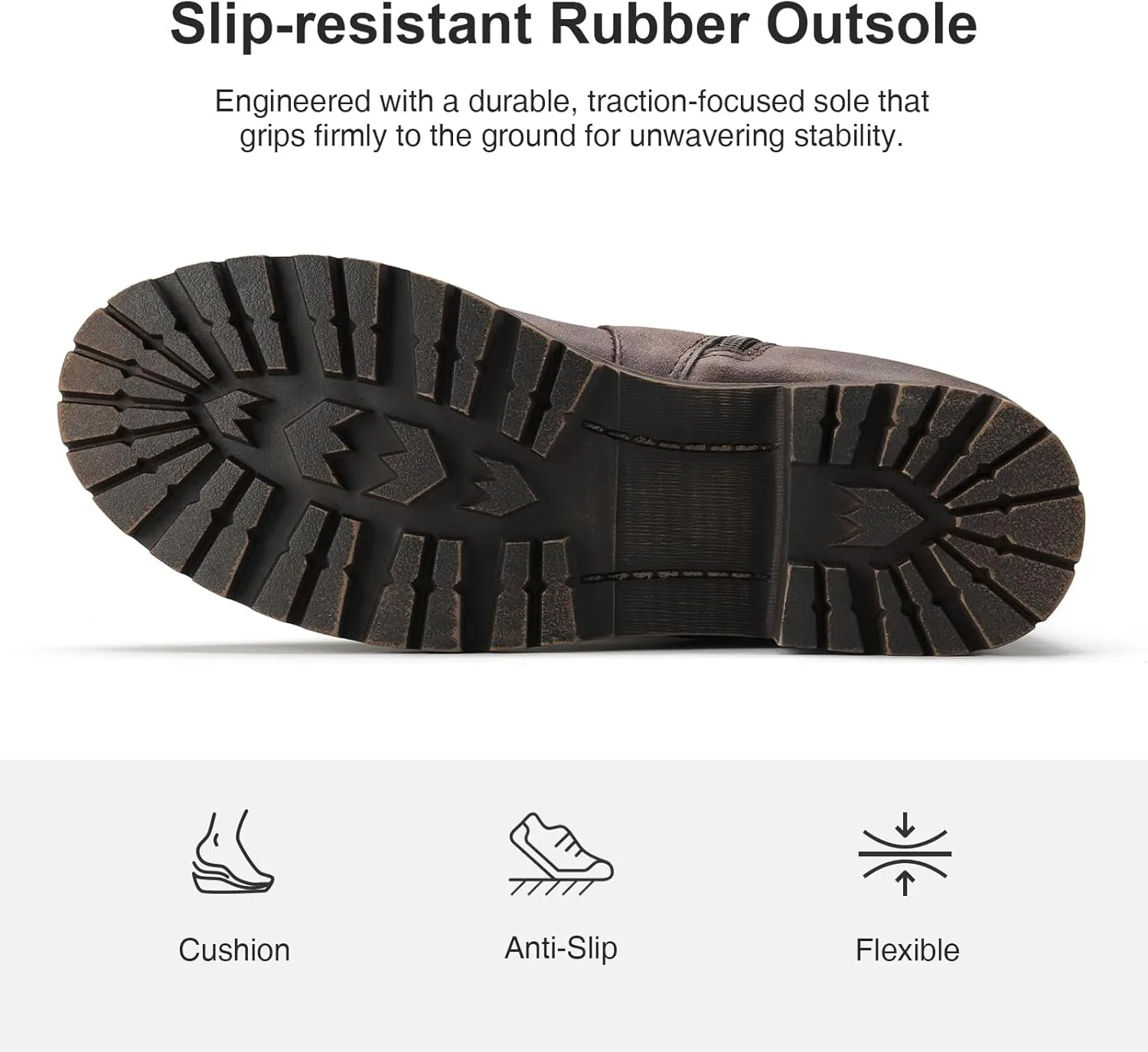 Women's Biker Boots Motorcycle Boots Buckle Mid Calf Boots Low Heel Combat Riding Military Boots for Women