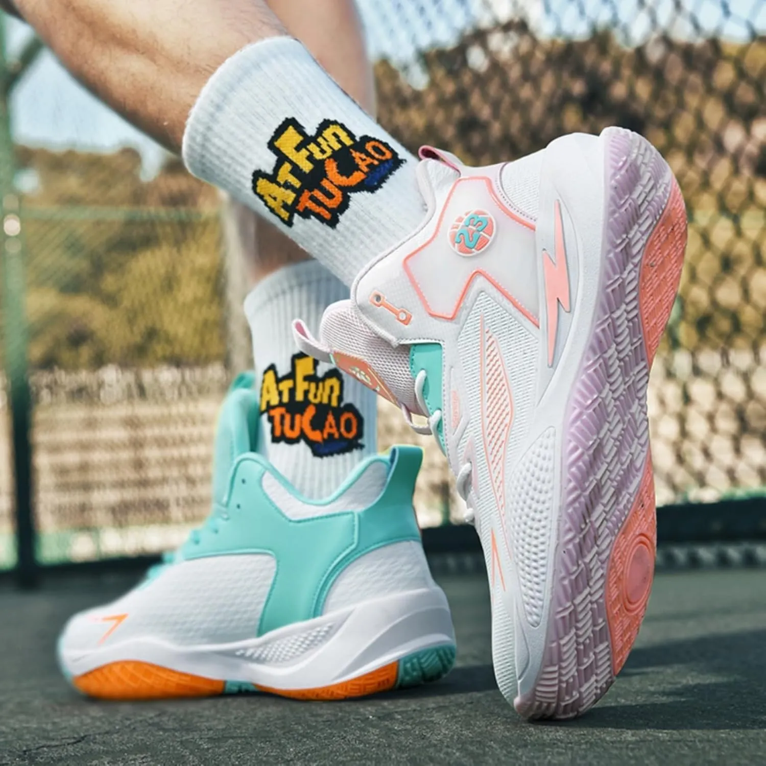Womens Breathable Mesh Lace Up Basketball Shoes Fashion High Top Non-Slip Running Sneakers Casual Athletic Tennis Walking Sport Shoes