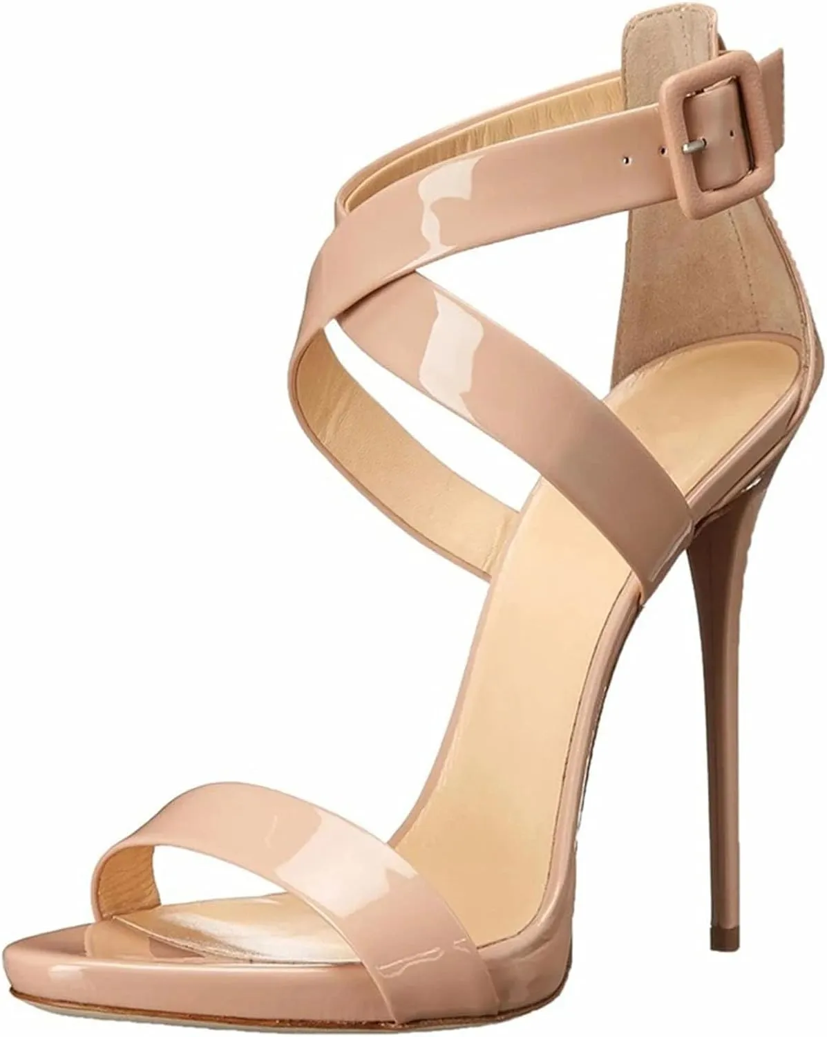Women's Cross Strap Stiletto Sandals, Open Toe Party Work Heels