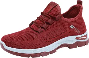Women's Flats Shoes Slip On Mesh Breathable Casual Loafers Comfortable Soft Woman Comfort Orthopedic Diabetic Fashion Walking Shoes with Arch Support