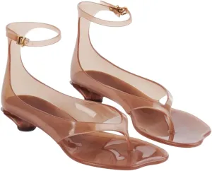 Women’s Flip Flop Kitten Heels – Jelly Thong Heeled Sandals with Clear Strap, Transparent Low Heel Mules, Stylish Thong Kitten Heels for Summer, Casual Dress Sandals