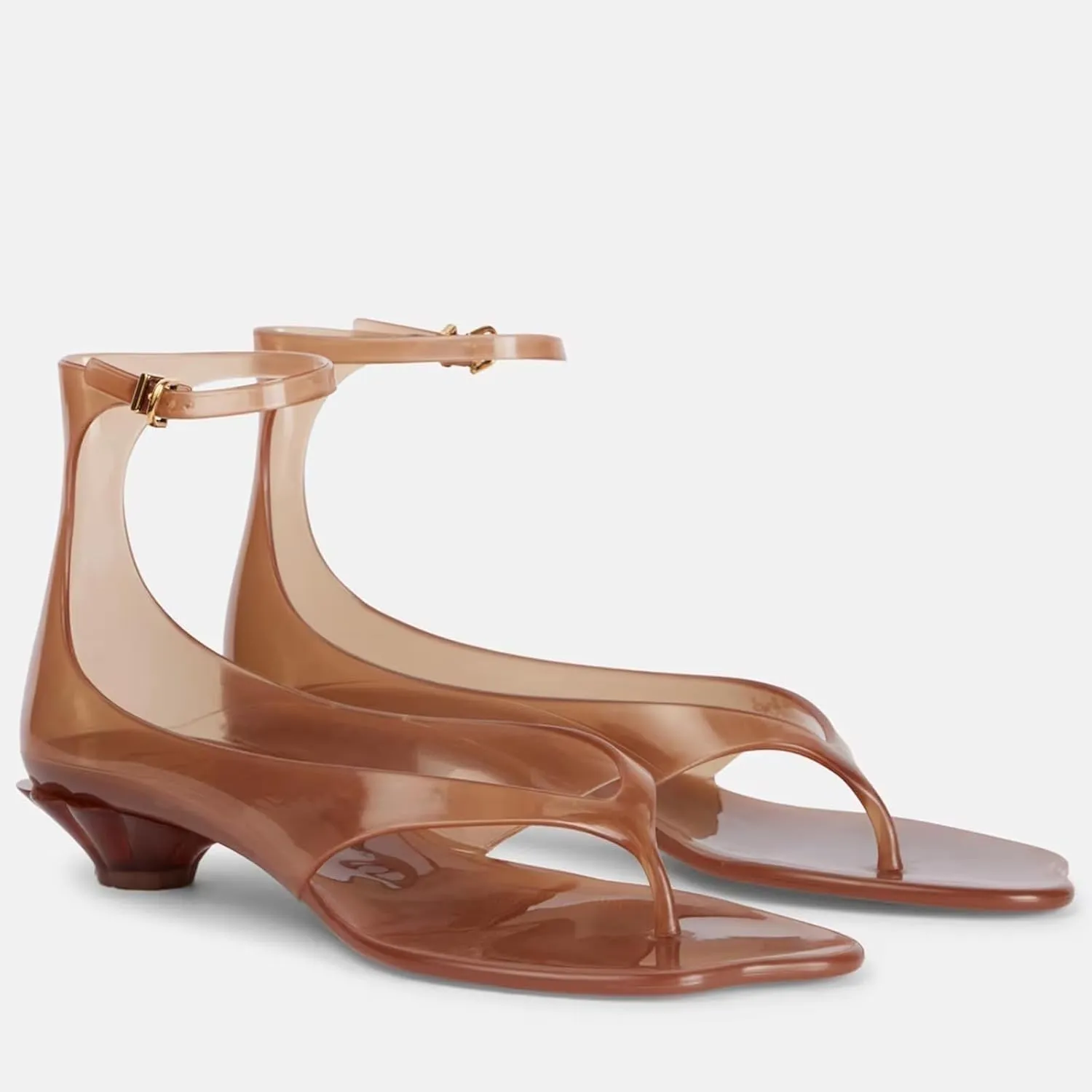Women’s Flip Flop Kitten Heels – Jelly Thong Heeled Sandals with Clear Strap, Transparent Low Heel Mules, Stylish Thong Kitten Heels for Summer, Casual Dress Sandals