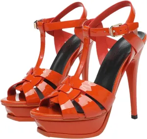 Women's Handmade Luxury Summer Sandals, Open Toe 13CM Elegant High Heels