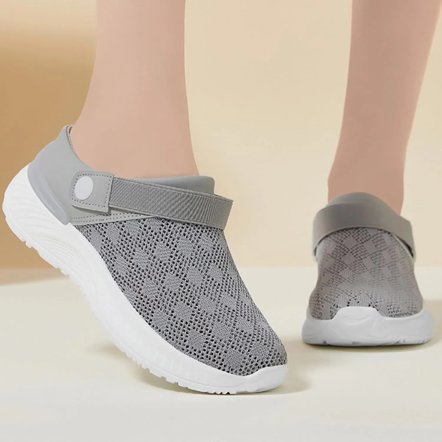 Women's Mesh Shoes Air Cushion Outdoor Hiking Shoes Fashion Loafers Slip-Ons Slippers Lightweight Beach Sandals Clogs for Women Men