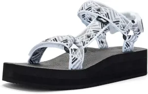 Women's Platform Sandals Casual Adjustable Shoes with Arch Support Yoga Mat Insole Light Weight Flatform Sandals