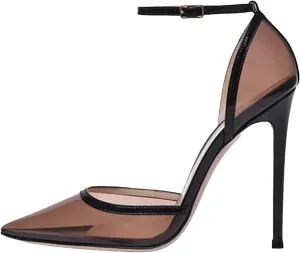 Women's Pointed Toe Ankle Strap Sandals, Party Work Stiletto High Heels