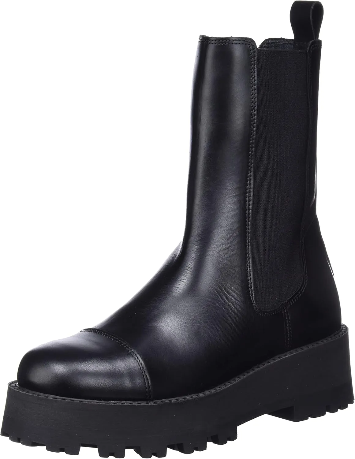 Women's Slfcora Toe Cap Boot B Noos Leather Ankle Boots, black, 8 Women