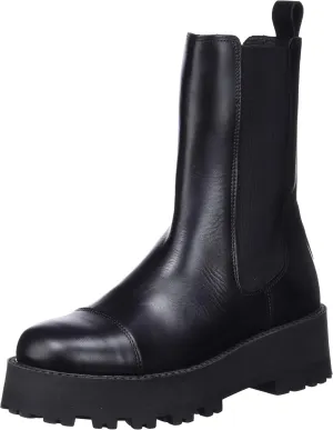 Women's Slfcora Toe Cap Boot B Noos Leather Ankle Boots, black, 8 Women