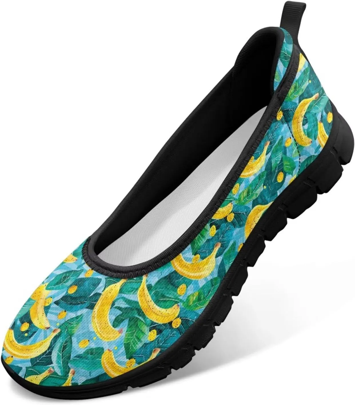 Women's Slip On Walking Sneakers Casual Fashion Flying Mesh Loafers Lightweight Dress Shoes Non-Slip Cozy Exercise Flat Shoes US Size 6-11