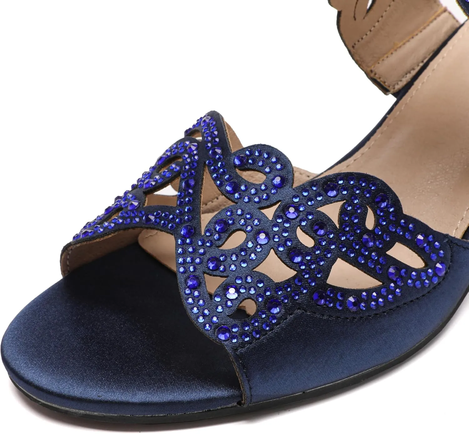 Womens Sparkly Kitten Heel Sandals,Ladies Summer Rhinestones Glitter Wedding Evening Slides Double Strap Dressy Casual Bling Low Heel Slip on Party Trendy Fancy Memory Foam Comfortable Shoe