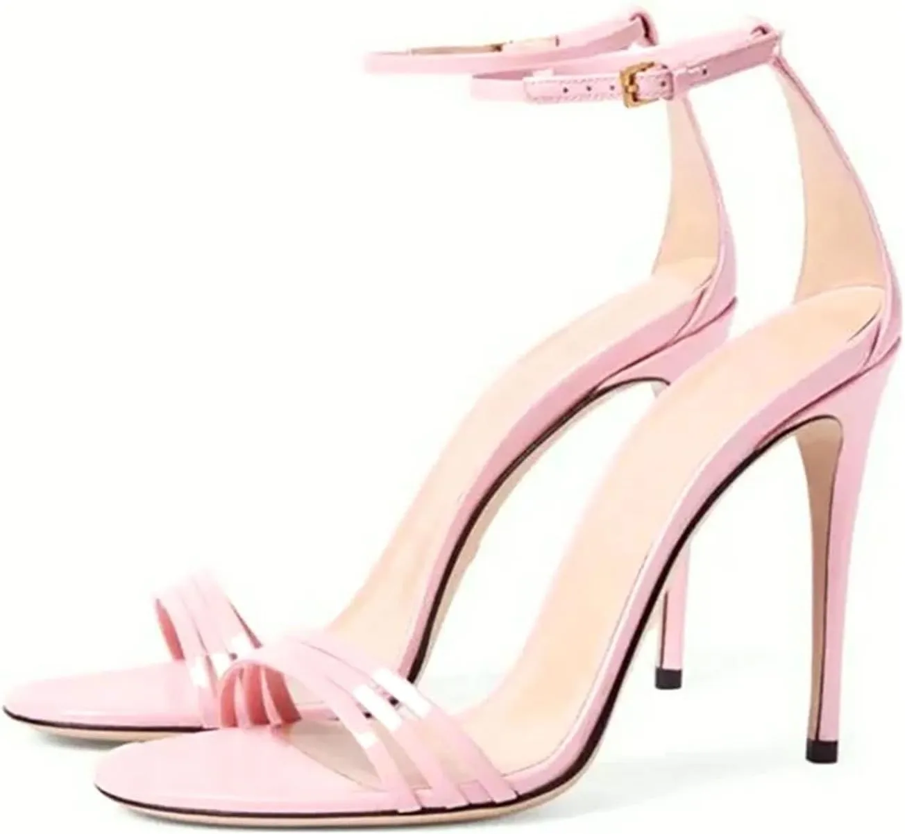 Women's Strappy Stiletto Sandals, Peep Toe Wedding Party Heels