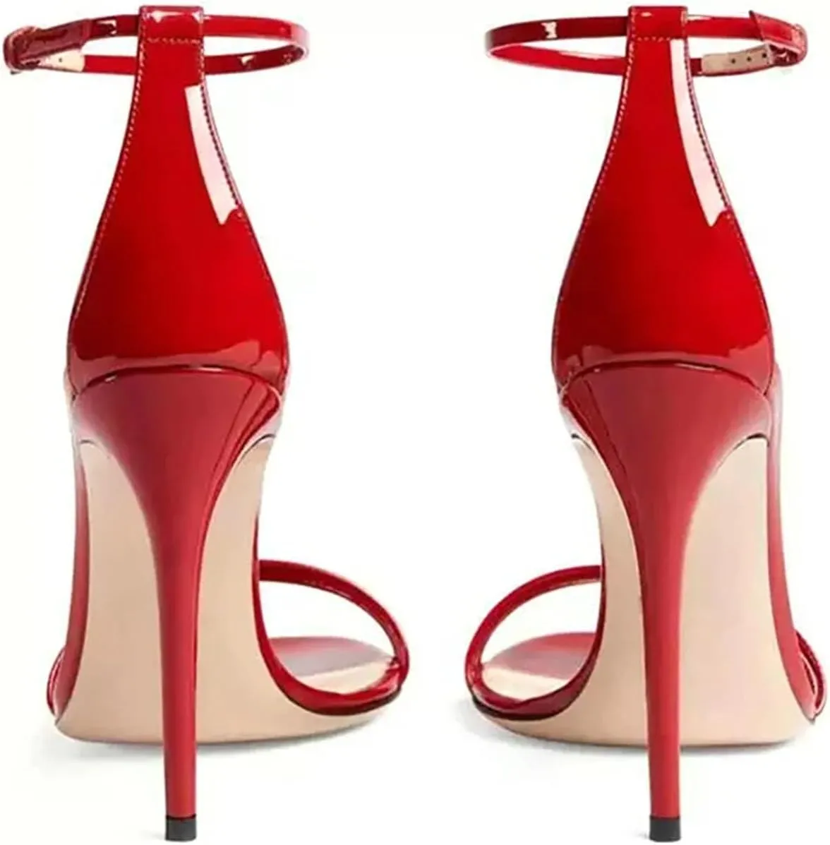 Women's Strappy Stiletto Sandals, Peep Toe Wedding Party Heels