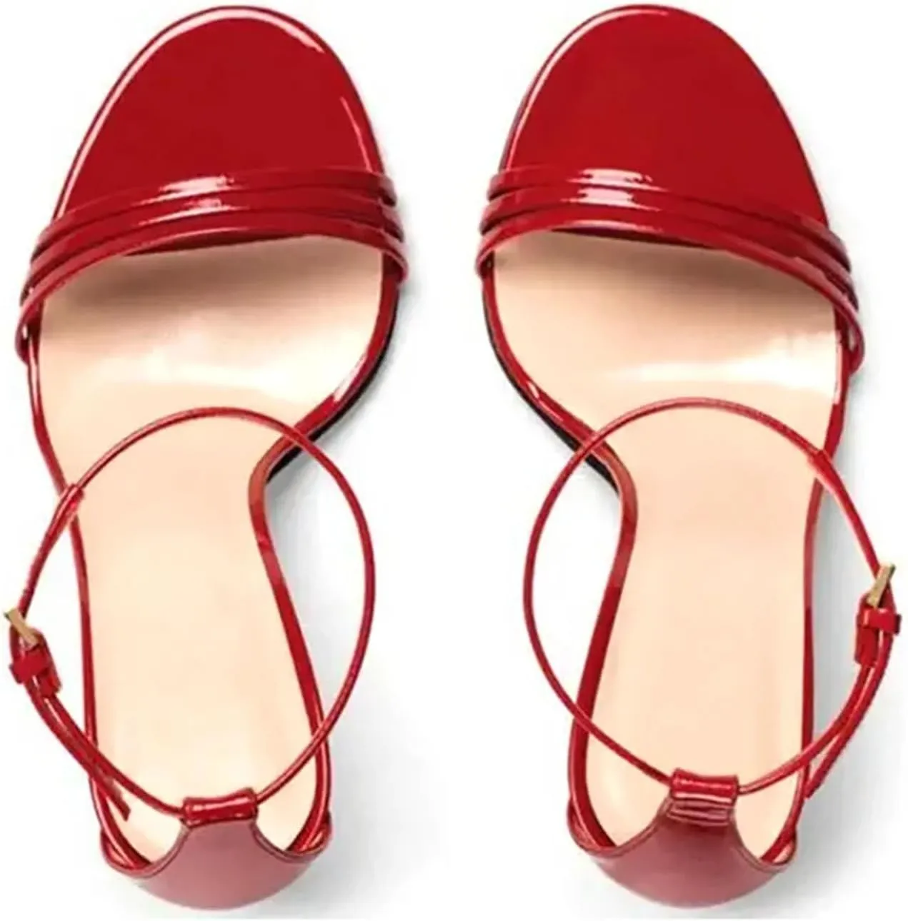 Women's Strappy Stiletto Sandals, Peep Toe Wedding Party Heels