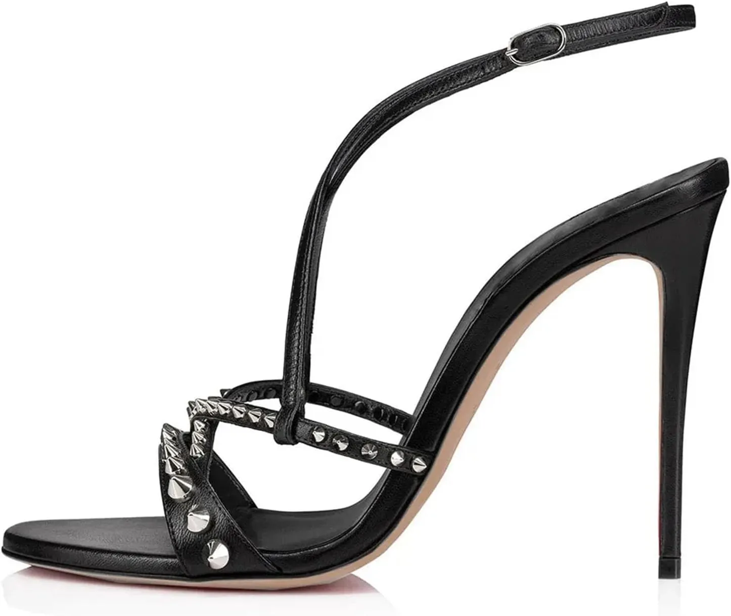 Women's Studded Strap Stilettos, Ceremony Wedding Party High Heels