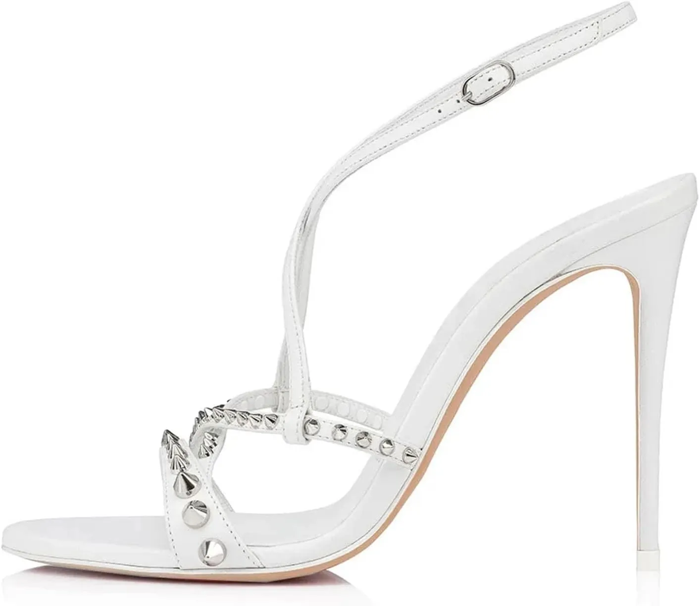 Women's Studded Strap Stilettos, Ceremony Wedding Party High Heels