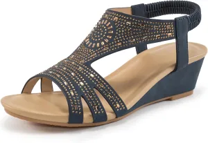 Womens Wedge Sandals Platform - Soft Open Toe Wedge Sandals Women Dressy Summer - Fashion Ladies Party Wedges