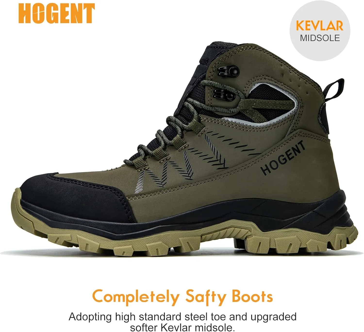 Work Boots for Men Steel Toe Boots Comfortable Breathable High Top Indestructible Safety Boots for Women Lightweight Safety Shoes Non Slip Work Shoes Industry Construction Waterproof Boots