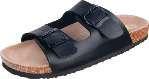 WTW Men's Cork Footbed Sandals Slip on Beach Slide Slipper Shoes with Adjustable Metal Buckle Strap for Men Causal Style