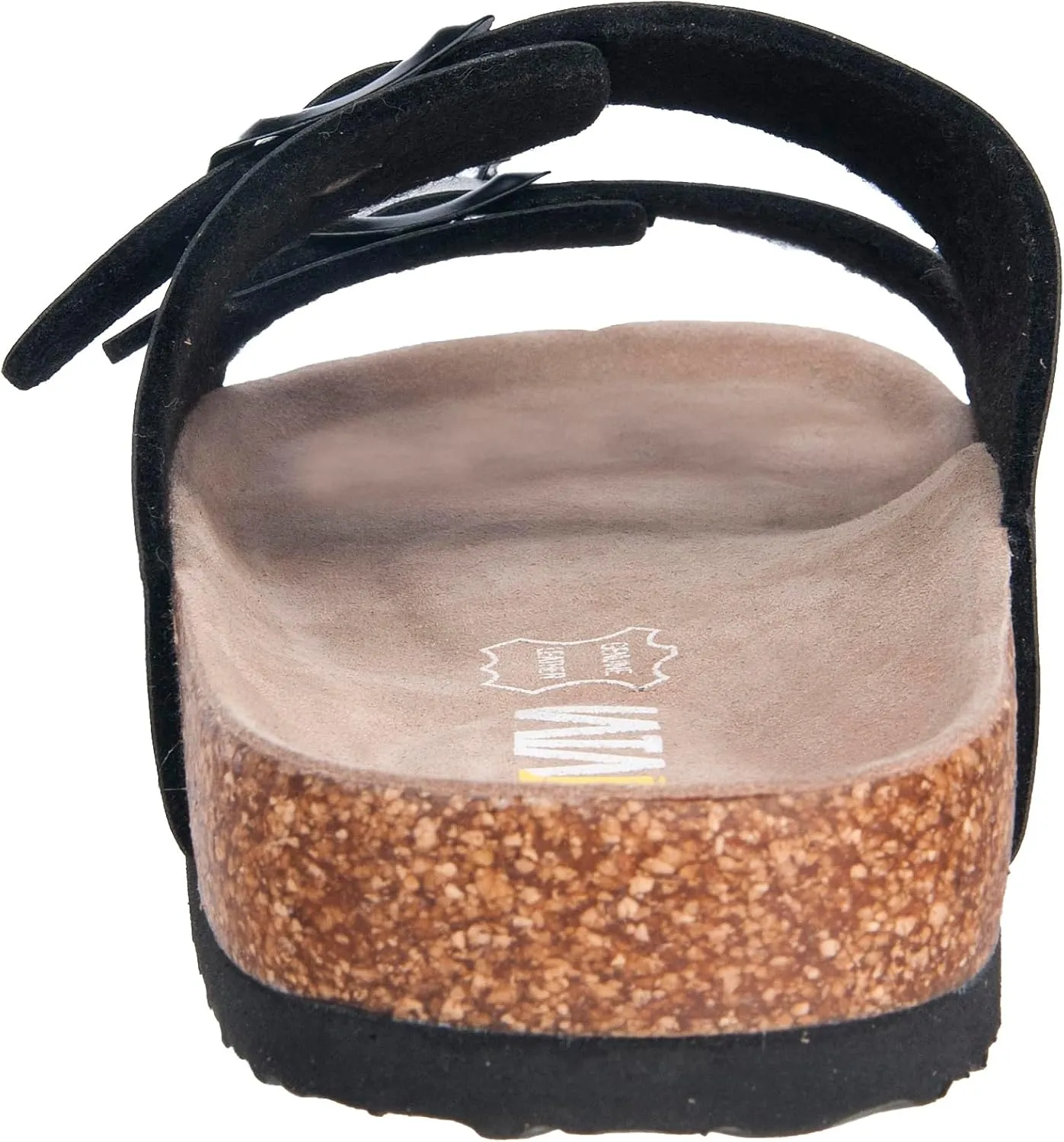 WTW Men's Cork Footbed Sandals Slip on Beach Slide Slipper Shoes with Adjustable Metal Buckle Strap for Men Causal Style