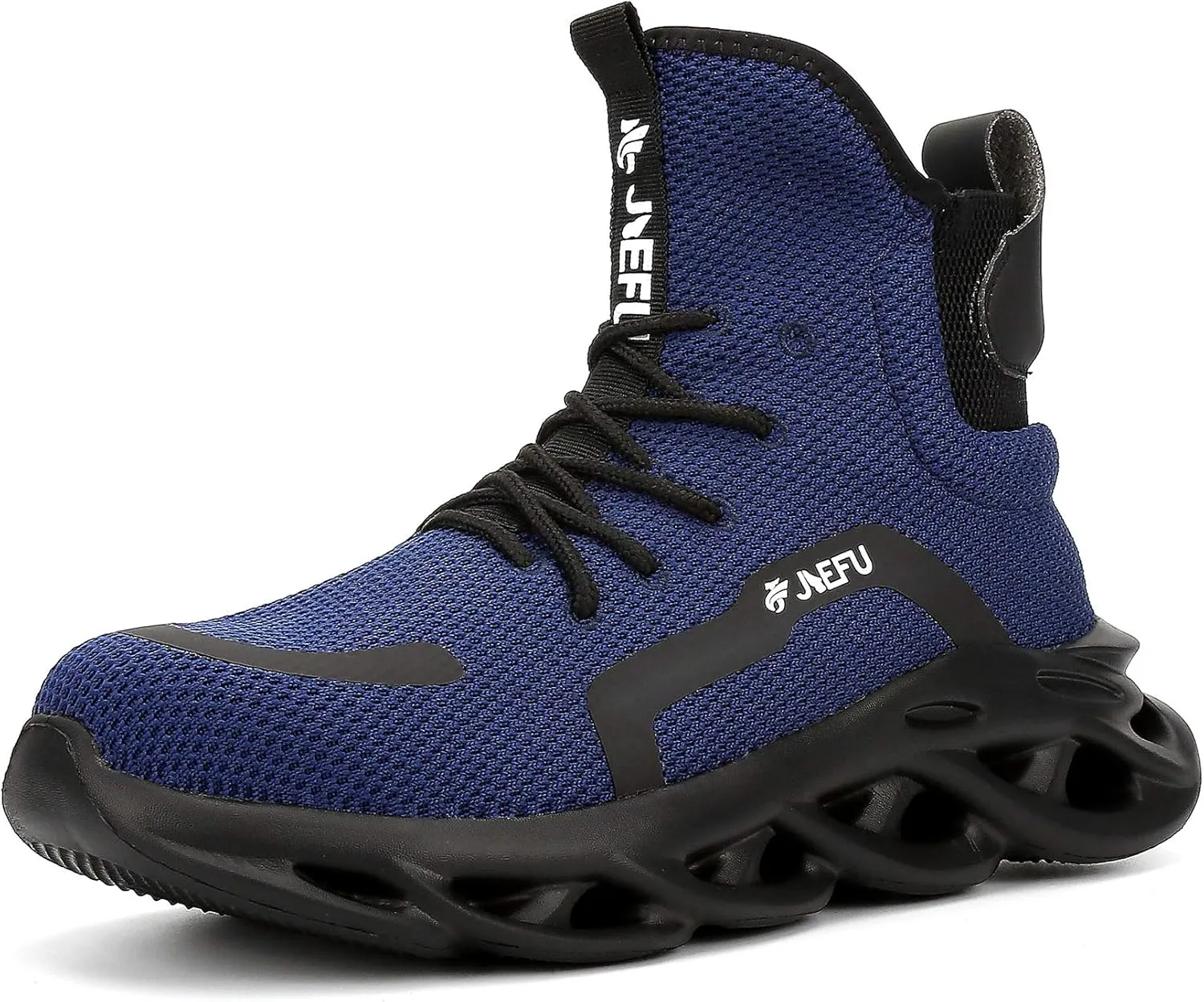 XUNRUO Work Safety Boots for Men and Women Steel Toe Lightweight Breathable Pull on Construction Boots