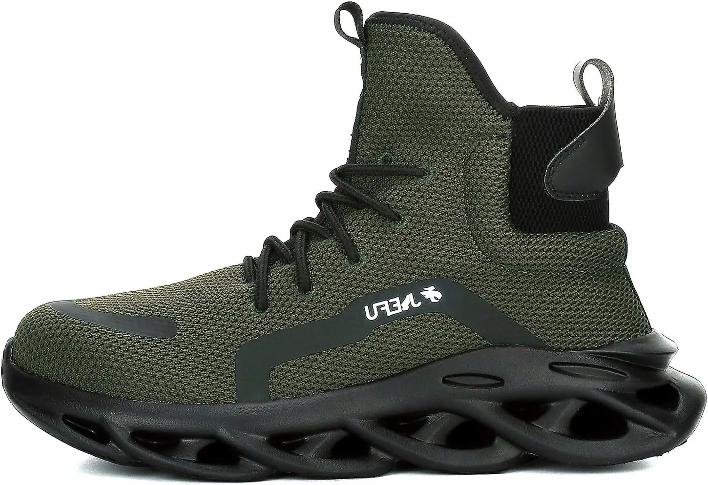 XUNRUO Work Safety Boots for Men and Women Steel Toe Lightweight Breathable Pull on Construction Boots