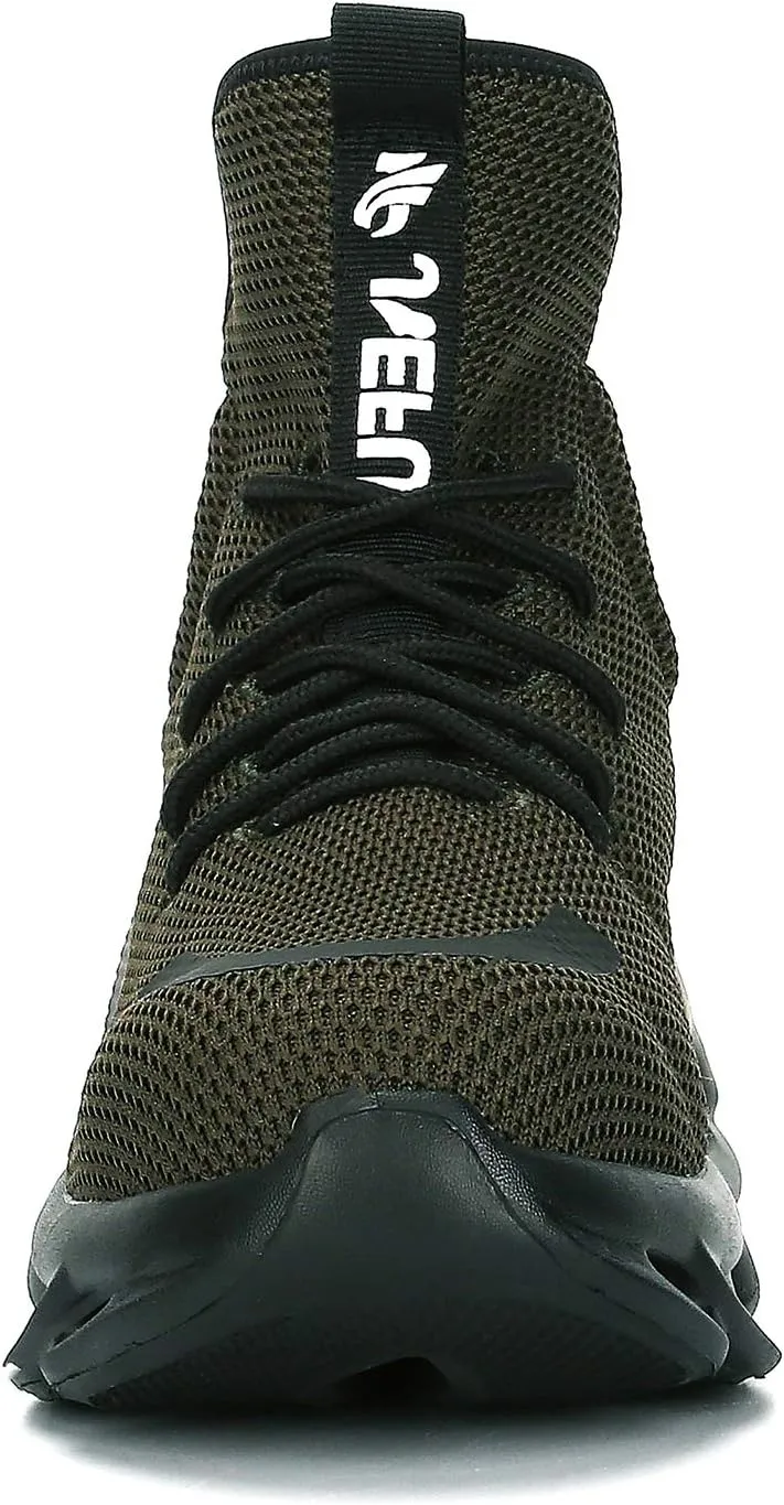 XUNRUO Work Safety Boots for Men and Women Steel Toe Lightweight Breathable Pull on Construction Boots
