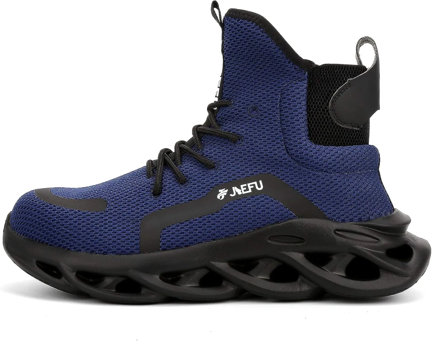 XUNRUO Work Safety Boots for Men and Women Steel Toe Lightweight Breathable Pull on Construction Boots