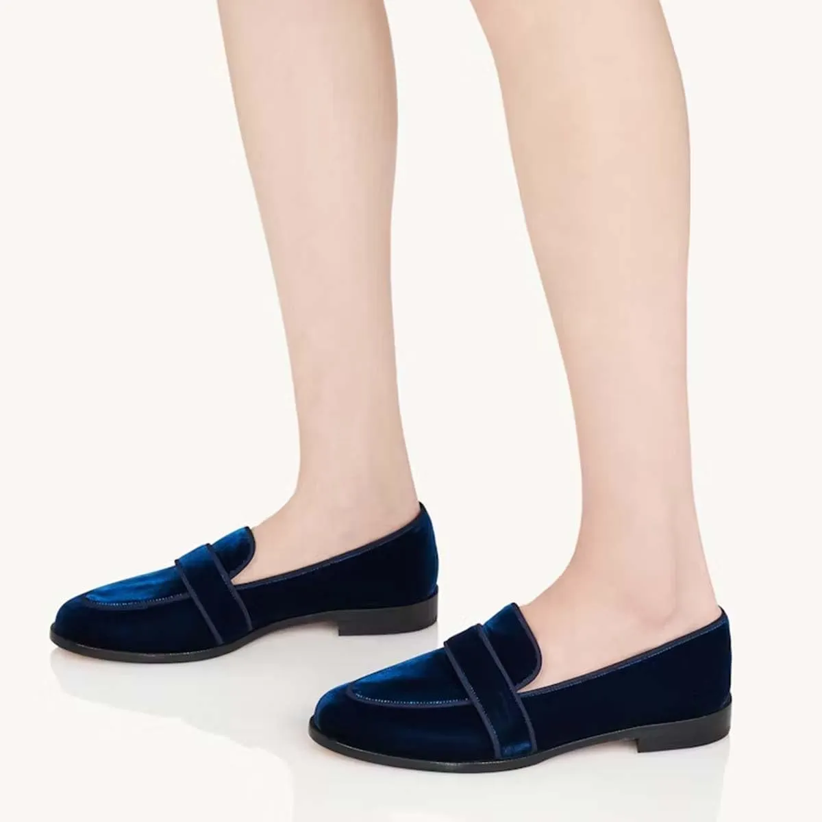 XYD Women's Closed Almond Toe Slip On Moccasins Low Heel Flats Comfy Formal Casual Office Work Dress Loafers Shoes
