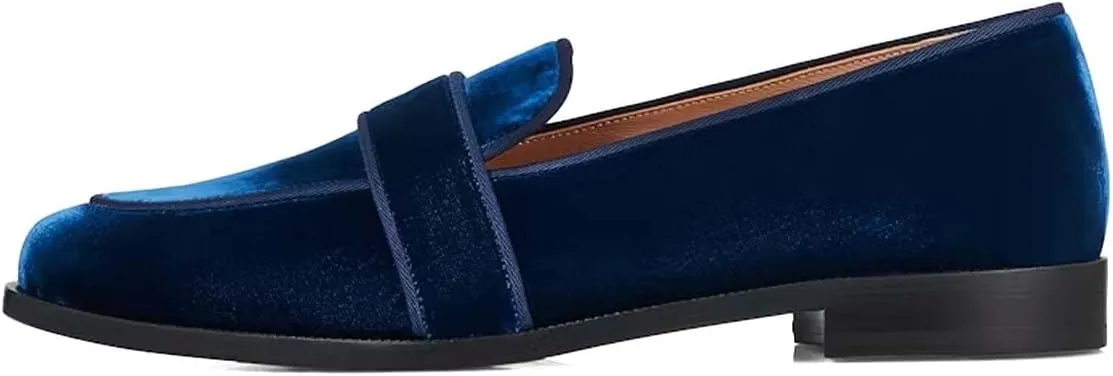 XYD Women's Closed Almond Toe Slip On Moccasins Low Heel Flats Comfy Formal Casual Office Work Dress Loafers Shoes