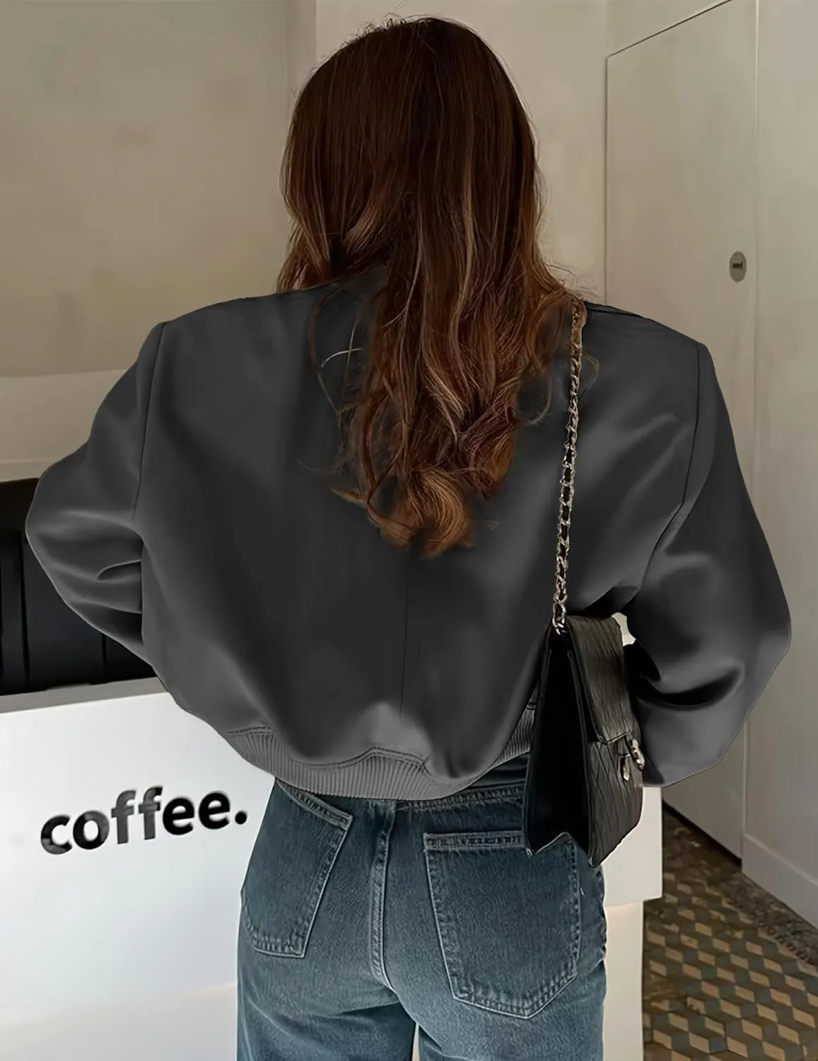 Zeagoo Women Bomber Jacket Casual Button Down Varsity Jackets Shackets With Pockets Outwear